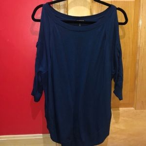NAVY EXPRESS OPEN SHOULDER TOP